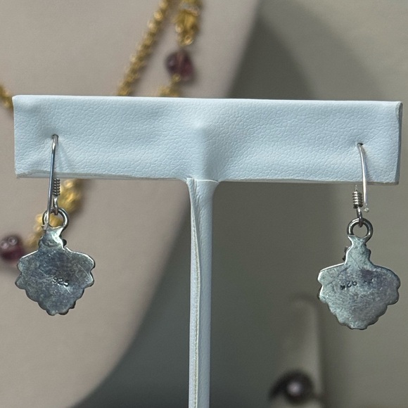 🍀Sterling Silver Onyx Vintage Earrings - Picture 4 of 5